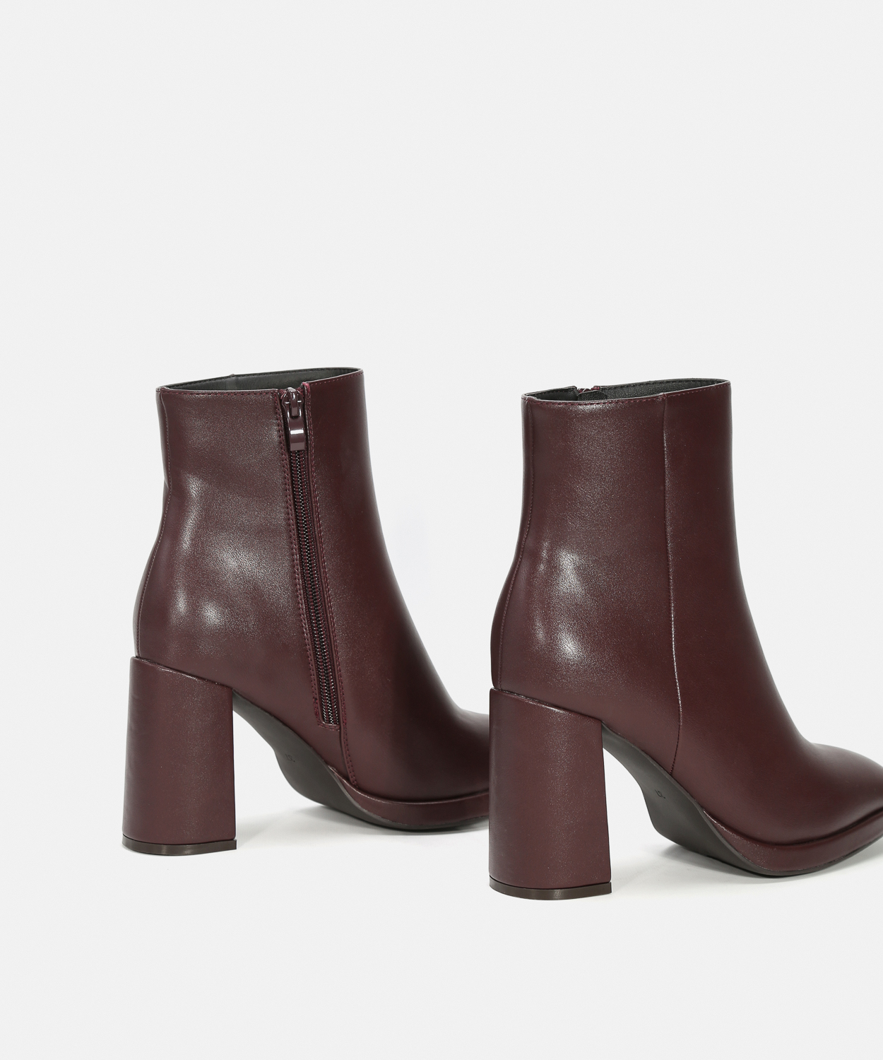 Botines tacón burdeos image number null